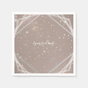 Elegant Sparkle Modern Geometric Glam Party Napkin
