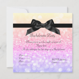 ELEGANT Sparkle pink BACHELORETTE INVITATION