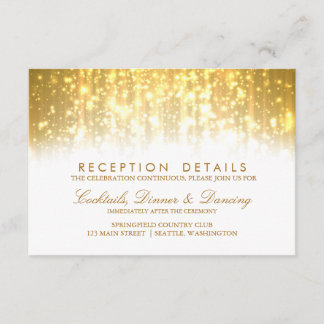 Elegant Sparkle Reception Details Enclosure Card