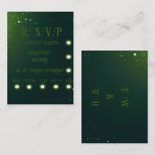 Elegant Sparkle Wedding  Enclosure Card (Front/Back)