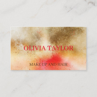 Elegant sparkling bronze red glitter business card