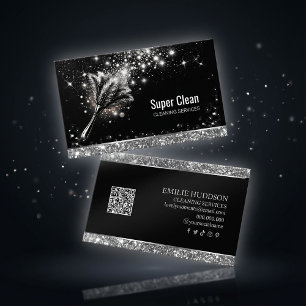 Elegant Sparkling Cleaning Service Business Card 