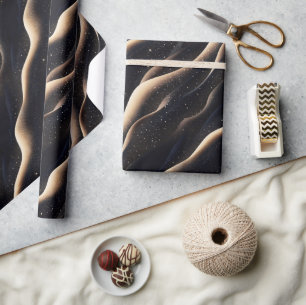 Elegant sparkling fantasy sand dune textures wrapping paper