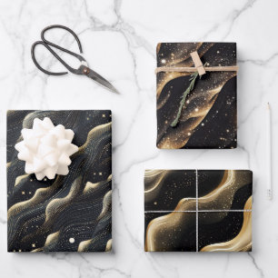 Elegant sparkling fantasy sand dune textures wrapping paper sheet