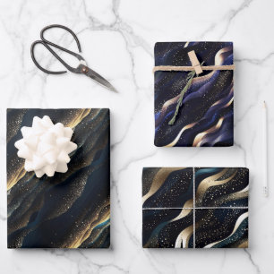 Elegant sparkling fantasy sand dune textures wrapping paper sheet