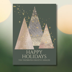 Elegant Sparkling Festive Corporate Christmas  Holiday Card