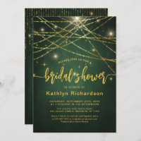 Elegant Sparkling Gold String Lights Bridal Shower
