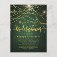 Elegant Sparkling Gold String Lights Bridal Shower