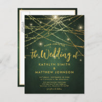 Elegant Sparkling Gold String Lights Wedding