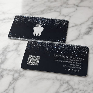 Elegant Sparkling Tooth Dentist Modern Dental Business Card