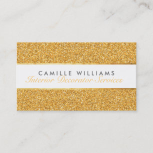 ELEGANT sparkly glamourous gold foil glitter Business Card