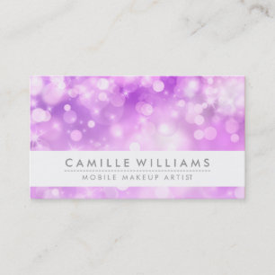 ELEGANT SPARKLY LIGHT whimsical purple bokeh Business Card