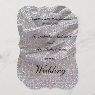 Elegant Sparkly Silver Wedding Invitations