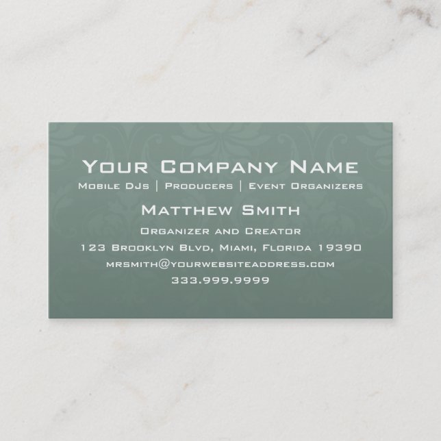Elegant Speaker Business Card (Front)