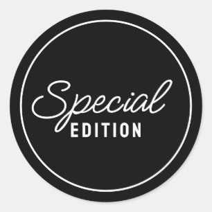 Elegant Special Edition Script Classic Round Sticker