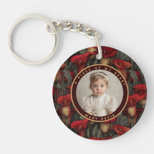 Elegant special memory gift Calla Lilies Floral Key Ring