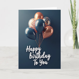 Elegant Sphere Birthday Card