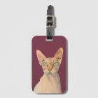 Elegant Sphynx Cat Watercolor Illustration