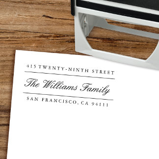 Elegant Split Address Self-Inking Return Address Self-inking Stamp