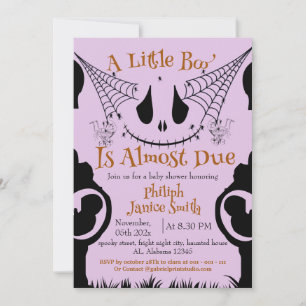 Elegant Spooky, Halloween Baby Shower Invitation