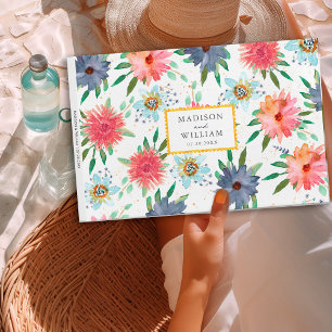 Elegant Spring Boho Chic Greenery Wildflower Guest Book