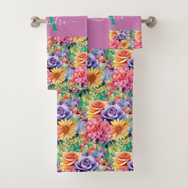 Elegant Spring Colours Towel Set (Insitu)