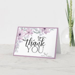 Elegant Spring Floral Bridal Shower Thank You Card