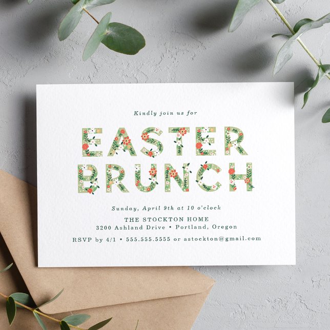 Elegant Spring Floral | Easter Brunch Invitation (Creator Uploaded)