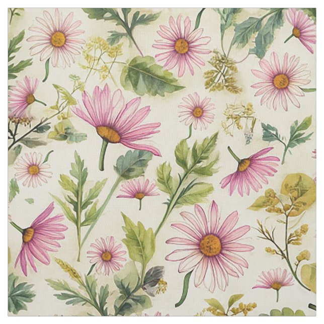 Elegant Spring Floral Pattern Fabric (Swatch)