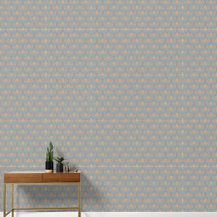 Elegant Spring Floral Pattern Sage Green Wallpaper