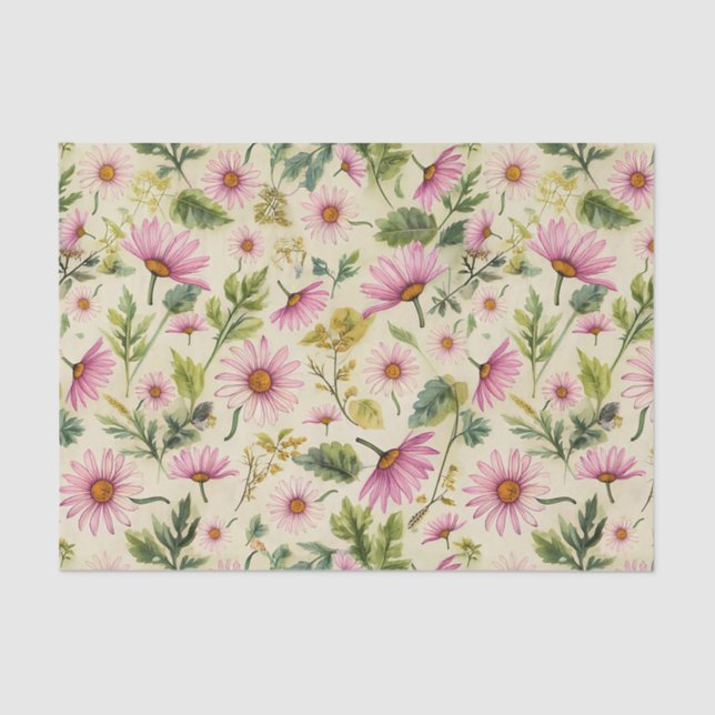 Elegant Spring Floral Tissue Paper (Front)