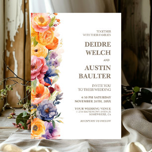 Elegant Spring Floral Wedding Invitation