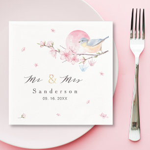 Elegant Spring Floral Wedding Napkin