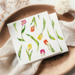 Elegant Spring Flower Tulip Bridal Shower Napkin<br><div class="desc">Elegant Spring Flower Tulip Bridal Shower Paper Napkins</div>