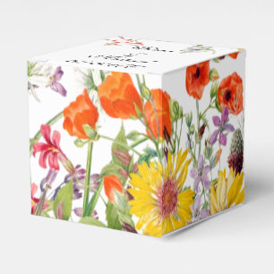 Elegant Spring Flowers Wedding Favour Box