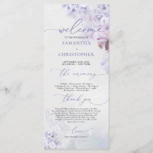 Elegant spring purple dusty blue mauve flowers programme