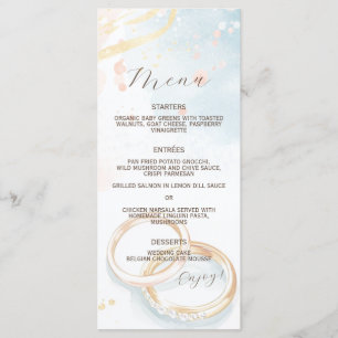 elegant spring summer gold rings Wedding Menu