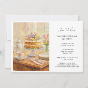 Elegant Spring Tea Party  Invitation