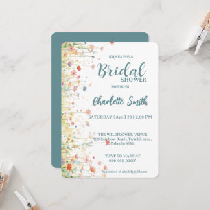 Elegant Spring Wildflower Rose Garden Invitation