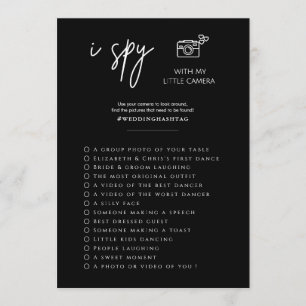 Elegant Spy Wedding Photo Hunt Game Program Programme