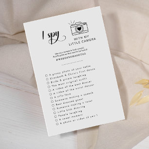 Elegant Spy Wedding Photo Hunt Game Program Programme