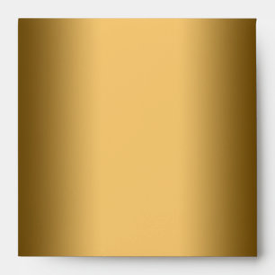 Elegant Square Black Gold Linen Envelopes