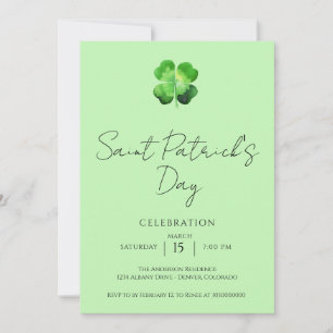 Elegant St Patricks Day Party  Invitation