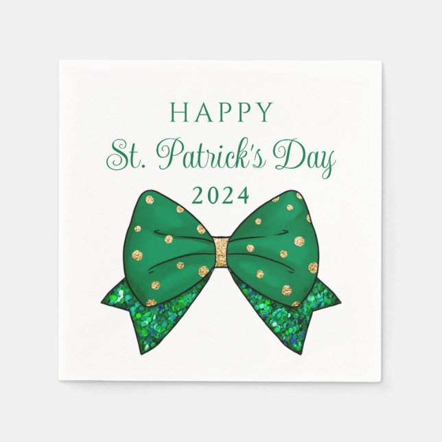 Elegant St. Patrick's Day Party Napkin (Front)