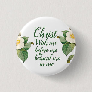 Elegant St. Patrick's Prayer    3 Cm Round Badge