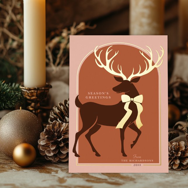 Elegant Stag Gold (Shown on a 5" x 7" card with gold foil)