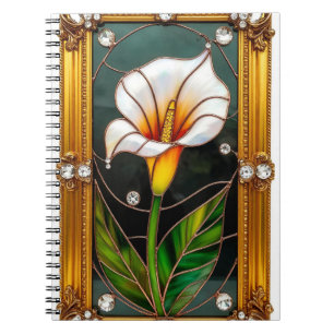 Elegant Stained Glass Artwork Notebook