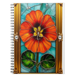 Elegant Stained Glass Artwork Notebook
