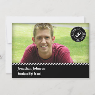 Elegant Stamp Photo Graduation Announcement
