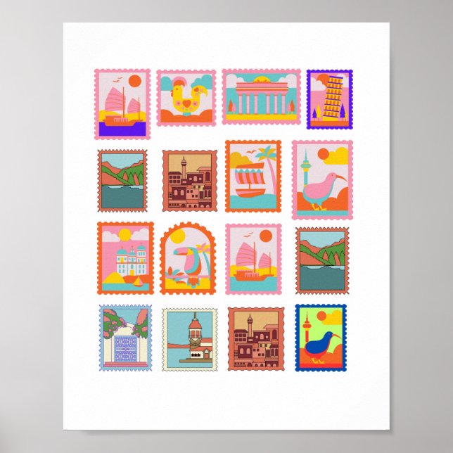 ELEGANT STAMPS ART Poster (Front)